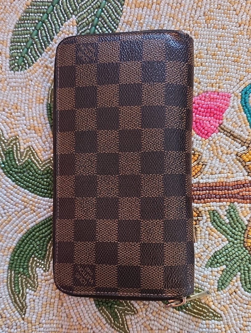 Louis Vuitton Gold-Tone Beaded Zip Pull Accessory